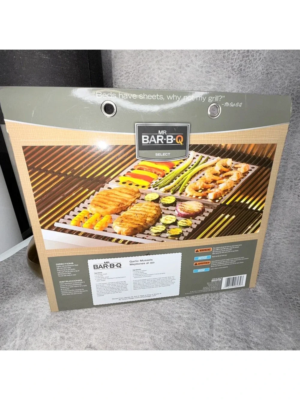 New Mr. Bar-B-Q Select Dual-Sided Barbecue Outdoor BBQ Grill Sheet Tray 18 x 12